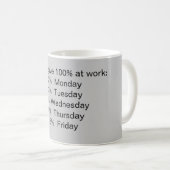 Geef altijd 100% op het werk: koffiemok (Voorkant rechts)