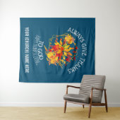 GEEF ALTIJD BEDANKT AAN GOD Christelijke Thanksgiv Wandkleed (In Situ (horizontaal))