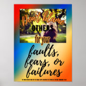 Geef anderen niet de schuld poster (Voorkant)