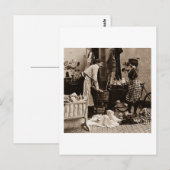 Geef Baby haar fles op 6 stereoview Briefkaart (Voorkant / Achterkant)