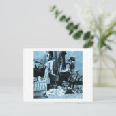 Geef Baby haar fles op 6  stereoview Briefkaart (Staand voorkant)