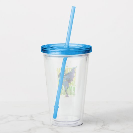 Geef Batman nooit op met grafisch programma Acryl Drinkbeker (Achterkant)