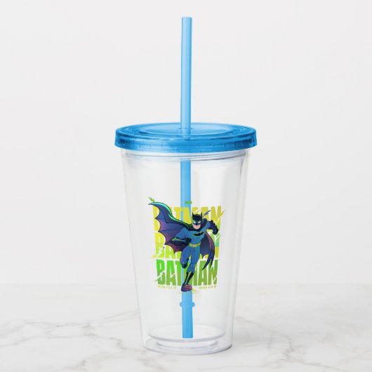 Geef Batman nooit op met grafisch programma Acryl Drinkbeker (Voorkant)