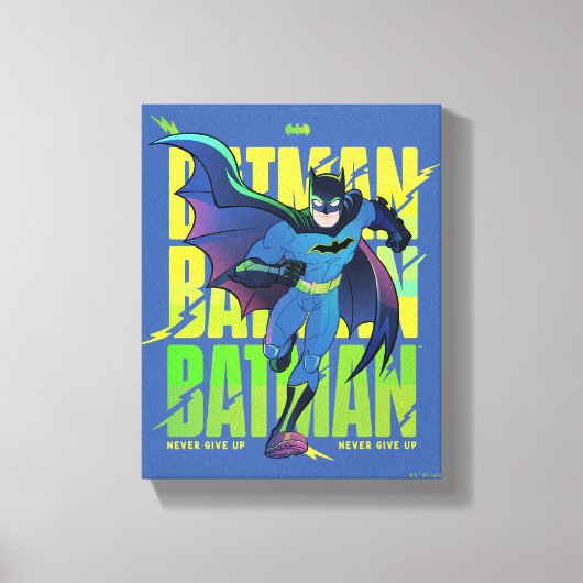 Geef Batman nooit op met grafisch programma Canvas Afdruk (Voorkant)