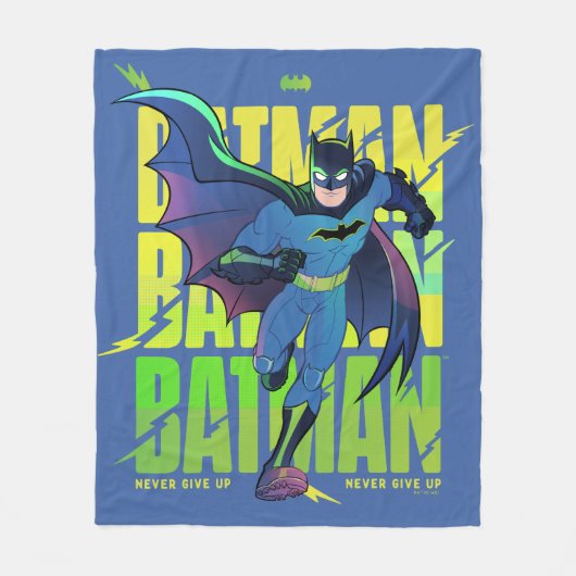 Geef Batman nooit op met grafisch programma Fleece Deken (Voorkant)