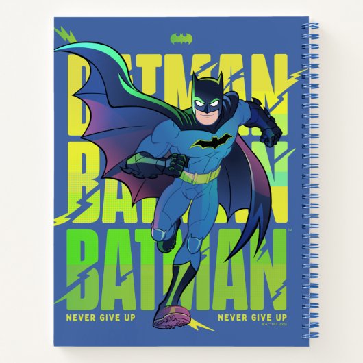 Geef Batman nooit op met grafisch programma Notitieboek (Achterkant)