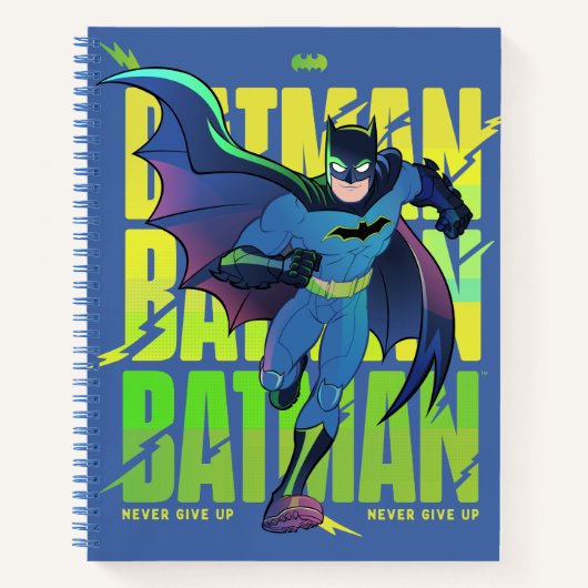 Geef Batman nooit op met grafisch programma Notitieboek (Voorkant)