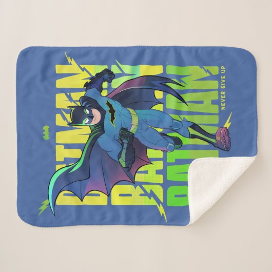 Geef Batman nooit op met grafisch programma Sherpa Deken (Voorkant (horizontaal))