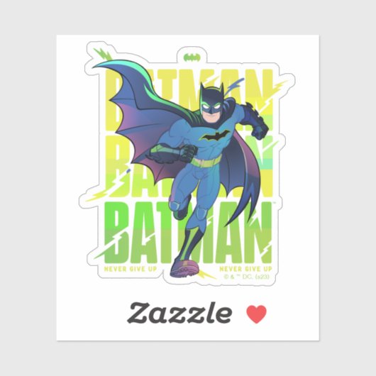 Geef Batman nooit op met grafisch programma Sticker (Vel)