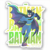 Geef Batman nooit op met grafisch programma Sticker (Voorkant)