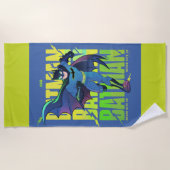 Geef Batman nooit op met grafisch programma Strandlaken (Voorkant)