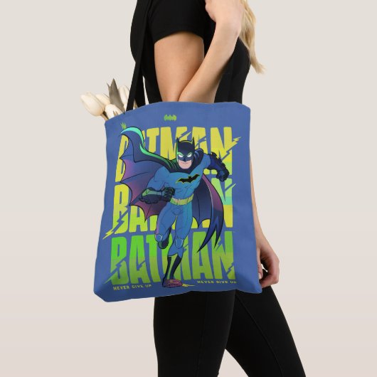 Geef Batman nooit op met grafisch programma Tote Bag (Dichtbij)