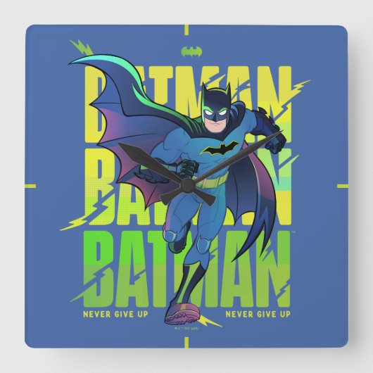 Geef Batman nooit op met grafisch programma Vierkante Klok (Voorkant)