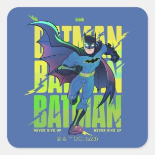 Geef Batman nooit op met grafisch programma Vierkante Sticker