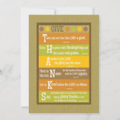 Geef BEDANKT 2-zijdig de Kaart van de Thanksgiving (Voorkant)