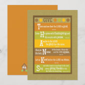 Geef BEDANKT 2-zijdig de Kaart van de Thanksgiving (Voorkant / Achterkant)