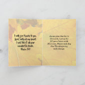 Geef Bedankt aan de Heer, Fall Leaves Thanksgiving Kaart (Binnen)