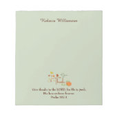 Geef Bedankt aan de Heer | Gepersonaliseerde Chris Notitieblok (Voorkant)