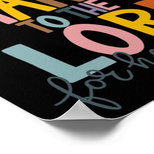 Geef Bedankt aan de Heer Hij is een goede Jezus He Poster (Hoek)