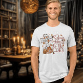 "Geef Bedankt aan de Heer" Mannen Tri-Blend Shirt