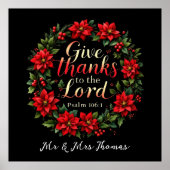 Geef Bedankt aan de Heer Omhels Dankbaarheid en Ge Poster (Voorkant)