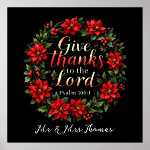 Geef Bedankt aan de Heer Omhels Dankbaarheid en Ge Poster