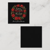 Geef Bedankt aan de Heer Omhels Dankbaarheid en Ge Vierkante Visitekaartje (Voorkant / Achterkant)