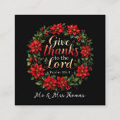 Geef Bedankt aan de Heer Omhels Dankbaarheid en Ge Vierkante Visitekaartje (Voorkant)