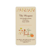 Geef Bedankt aan de Heer | Psalm 107:1 Bijbelvers Etiket (Voorkant)