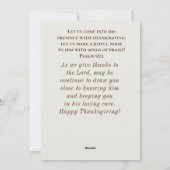 Geef Bedankt aan de Heer Thanksgiving Bijbel Flat Feestdagenkaart (Achterkant)