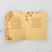Geef Bedankt aan de Heer Thanksgiving Gebed Kaart (Binnen)