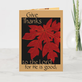 Geef Bedankt aan de Heer Thanksgiving Gebed Kaart