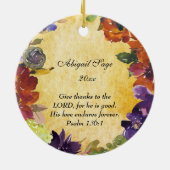 Geef Bedankt aan de Heer, Thanksgiving Keramisch Ornament (Achterkant)