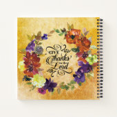 Geef Bedankt aan de Heer, Thanksgiving Notitieboek (Achterkant)