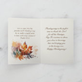 Geef Bedankt aan de Heere Thanksgiving Bijbelvers Kaart (Binnen)