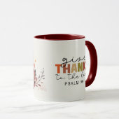 Geef Bedankt aan de Heere Thanksgiving Bijbelvers Mok (Voorkant rechts)