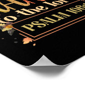 Geef Bedankt aan de Heere Thanksgiving Bijbelvers Poster (Hoek)