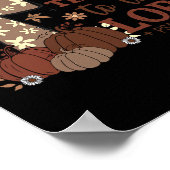 Geef Bedankt aan de Here Herfst Kruis Christelijke Poster (Hoek)