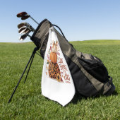 Geef Bedankt aan de Here, herfst Pompoen Golfhanddoek (Groen)