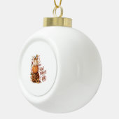 Geef Bedankt aan de Here, herfst Pompoen Keramische Bal Ornament (Rechts)