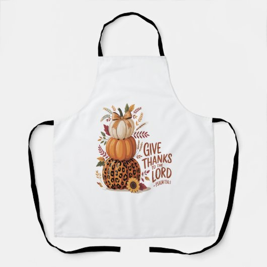 Geef Bedankt aan de Here, herfst Pompoen Schort (Voorkant)