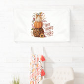 Geef Bedankt aan de Here, herfst Pompoen Spandoek (Insitu)