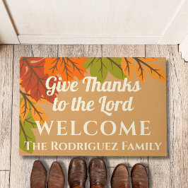 Geef Bedankt aan de Here Thanksgiving Herfst Deurmat