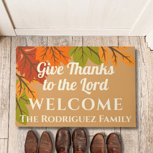 Geef Bedankt aan de Here Thanksgiving Herfst Deurmat