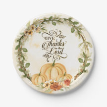 Geef Bedankt aan de Lord Autumn Flowers Pumpkins