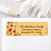Geef Bedankt aan de Lord Beauful Fall Leaves Etiket (Insitu)