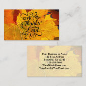 Geef Bedankt aan de Lord Beauful Fall Leaves Visitekaartje (Voorkant / Achterkant)