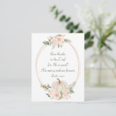 Geef Bedankt aan de Lord Bible Thanksgiving Flat Kaart (Staand voorkant)