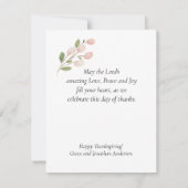 Geef Bedankt aan de Lord Bible Thanksgiving Flat Kaart (Achterkant)
