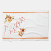 Geef Bedankt aan de Lord herfst waterverf floral K Theedoek (Horizontaal)